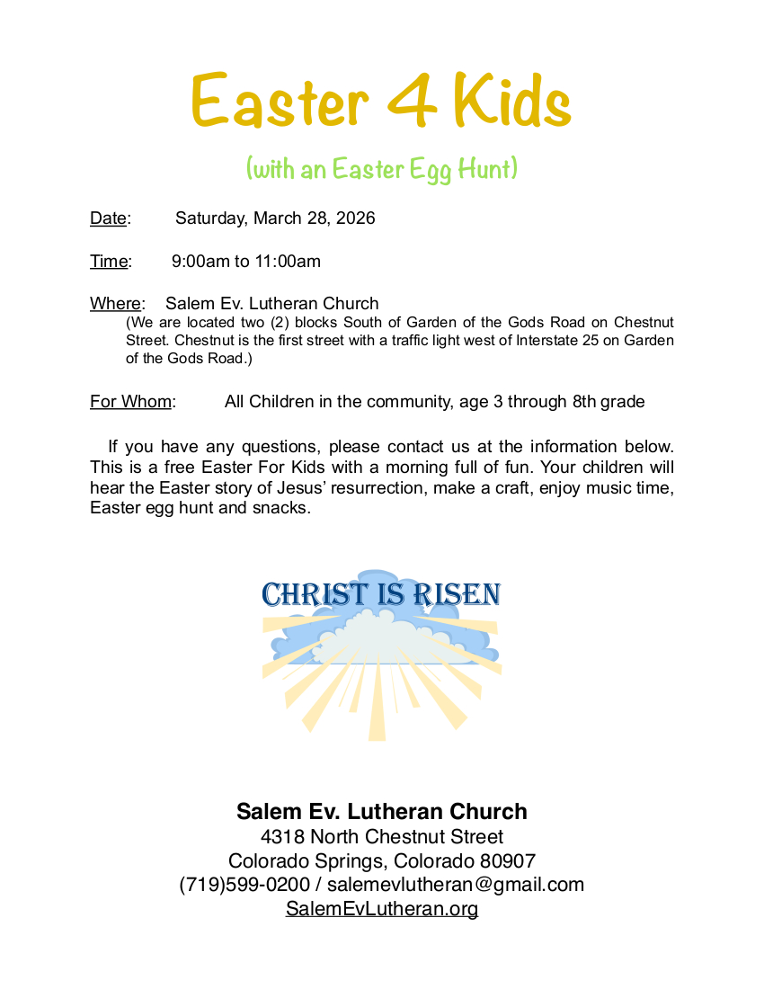 Easter 4 Kids Poster