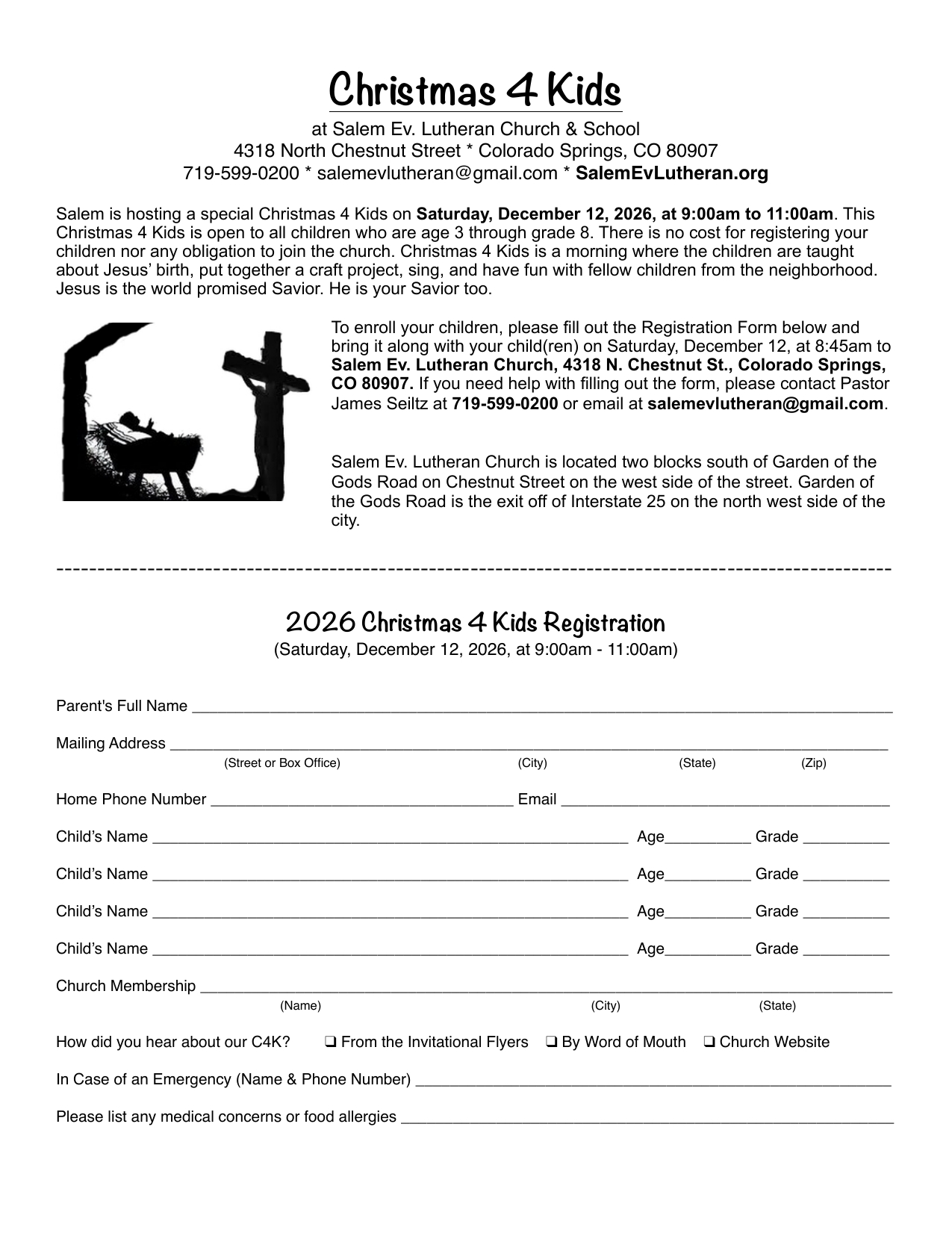 Christmas 4 Kids Pre-Registration